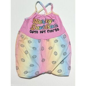 Harley Davidson Infant Girls‎ Cute but Fierce Romper Bodysuit Pink Size 3-6M